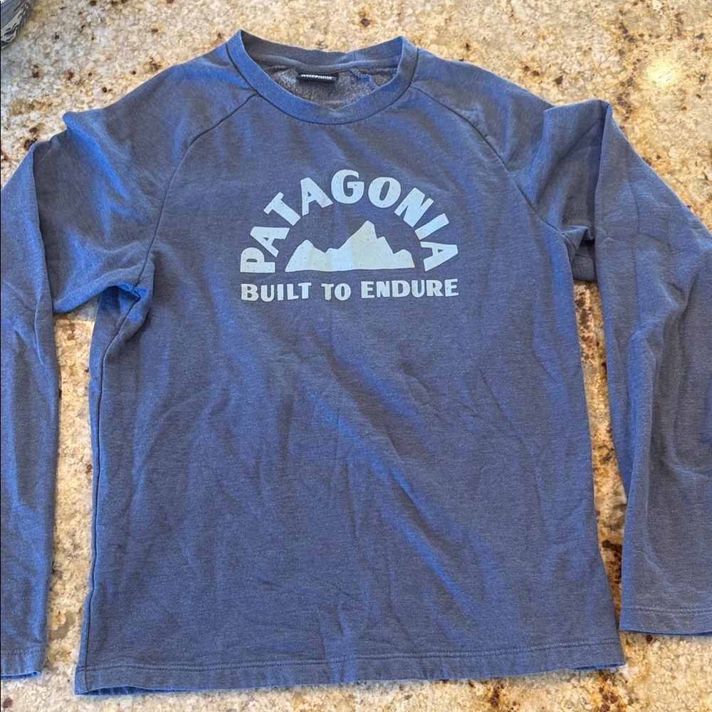 Patagonia Navy Graphic Long Sleeve Tee
